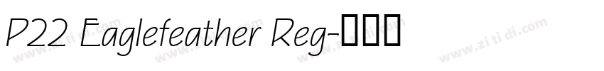 P22 Eaglefeather Reg字体转换 P22 Eaglefeather Reg字体转换